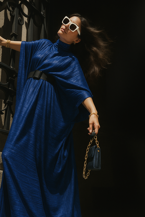 Shakira Maxi Gown - Metallic Sapphire Sew Elevated
