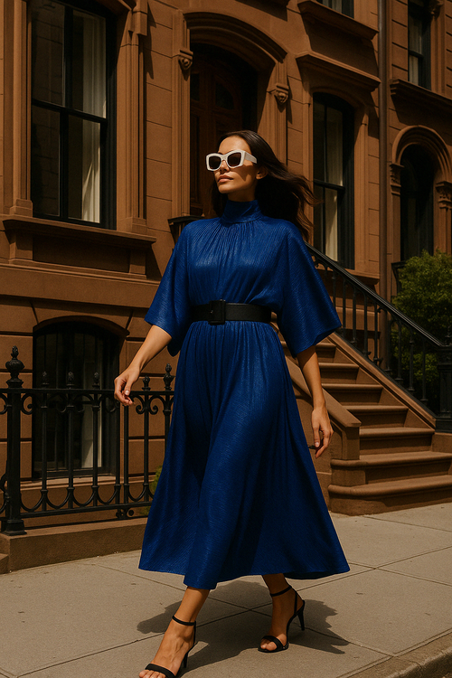 Shakira Maxi Gown - Metallic Sapphire Sew Elevated